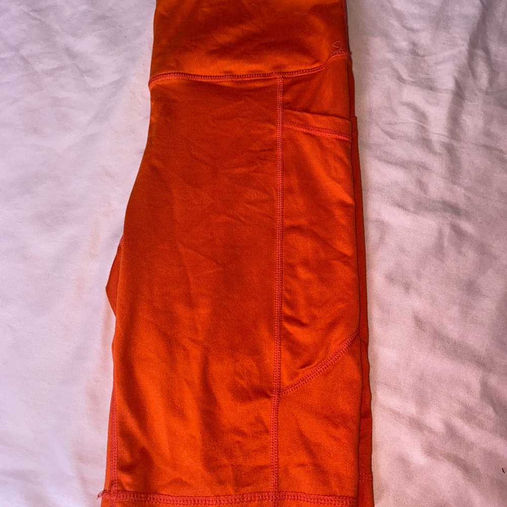 Orange biker shorts